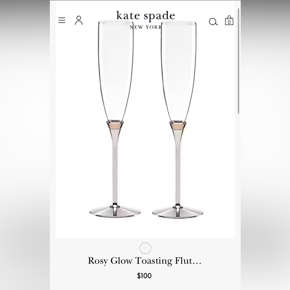 KATE SPADE CHAMPAGNE FLUTES